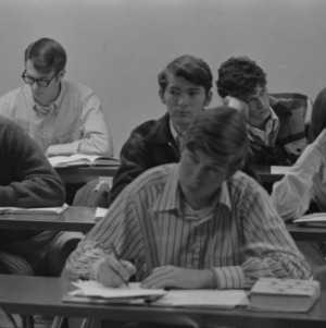 Students in classroom, circa 1969-1975