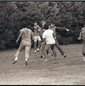Scrimmage at football practice, circa 1969-1975