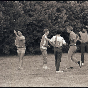 Scrimmage at football practice, circa 1969-1975