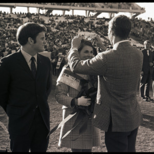 Homecoming Queen Carolyn Edwardses being crowned, 1969