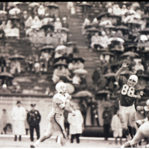 Football players at NC State versus Duke game, circa 1969-1975