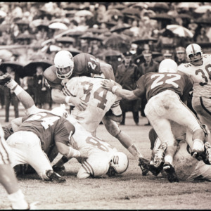 Football players at NC State versus Duke game, circa 1969-1975