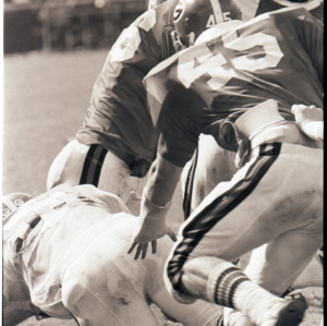 Football players at NC State versus Georgia game, 1973