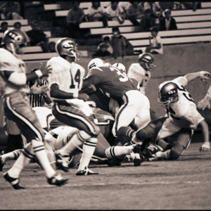 Football players at NC State versus KSU game, circa 1969-1975