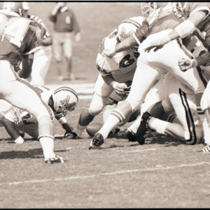 Football players at NC State versus Maryland game, circa 1969-1975