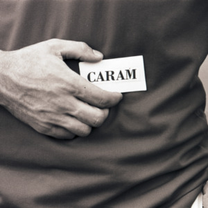 Caram's ID card at football game, circa 1969-1975