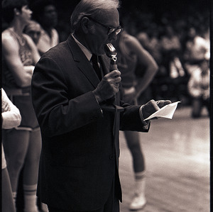 Announcer at NC State vs. Atlantic Christian, circa 1969-1975