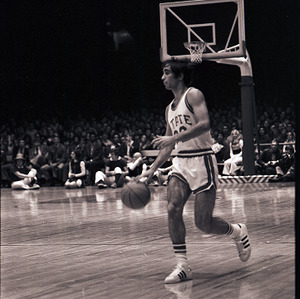 Basketball player at NC State vs. Atlantic Christian, circa 1969-1975