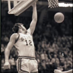 Basketball player at NC State versus Lehigh game, circa 1972-1973