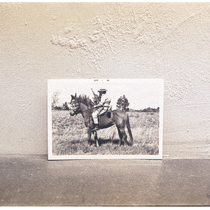 Photo of man on horse, circa 1969-1975