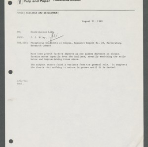 Phosphorus Gradients on Slopes (Parkersburg Research Center, Research Report No. 29)