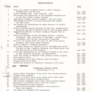Research Reports from 1960-1966, (Hancock Research Center)