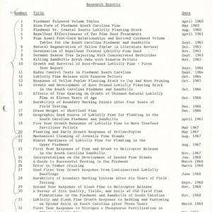 Research Reports from 1960-1970