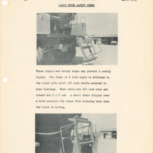 Labor Truck Safety Steps, 1953 (Westvaco Experimental Forest Number W-33)