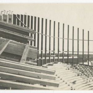 Interior of Dorton Arena during its construction, 1951-1952
