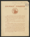 An animals' charter
