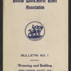 Watering and bedding (Bulletin no. 1)