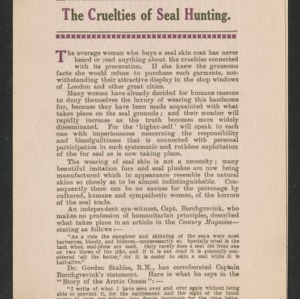 The cruelties of seal hunting