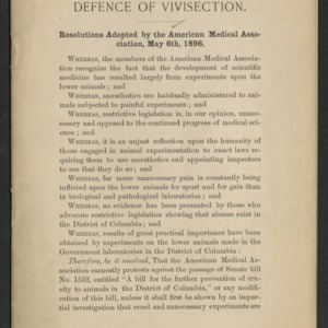 Defence of vivisection