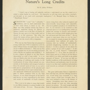 Nature's long credits