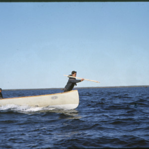 About to use harpoon, Seal River, 1967