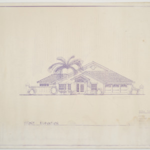 Front elevation for unknown residence