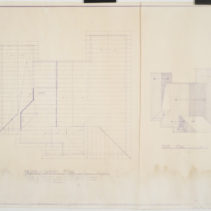 Truss layout plan and roof plan for unknown residence