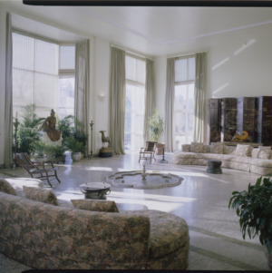 Doris Duke estate living room, interior design, 2003