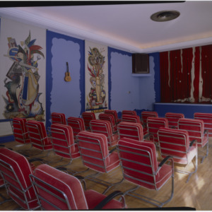 Doris Duke estate theater room, interior design, 2003