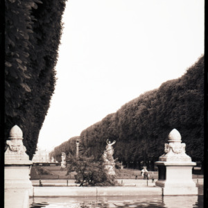 View across the Jardin Robert Cavelier de la Salle, Paris, France