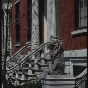 Lion statue, Washington Square, Greenwich Village, NYC, 1987