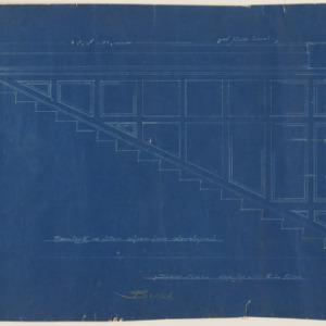 Ellsleigh Estate -- Stair Hall, paneling on stair, 1927
