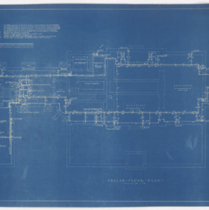 Ellsleigh Estate -- Cellar floor plan -- Heating, 1926