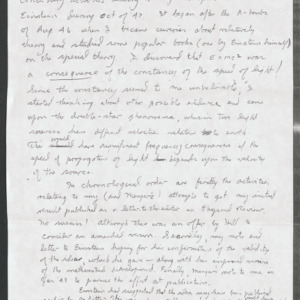 Summary of Correspondence by Raimond Struble, 1996 May 5