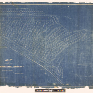 Cameron Park neighborhood plat blueprint, 1910
