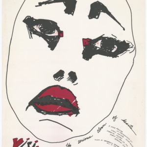 "Visi: the serious clown of hearts" poster, March 27-28, 1981
