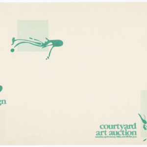 NCSU School of Design Courtyard Art Auction poster, circa 1978-1982