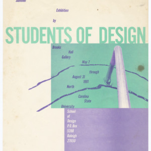 Summer Exhibition by Students of Design flyer, May 7-August 31, 1981