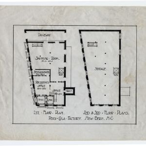 Pepsi-Cola Bottling Plant -- First floor plan, second and third floor plans