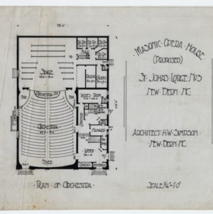 Saint John's Masonic Lodge and Theater -- Plan of orchestra