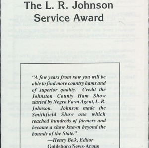 The L.R. Johnson Service Award