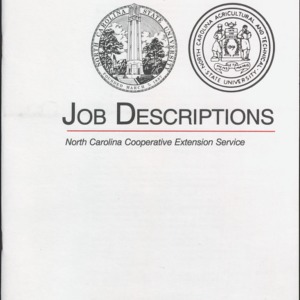 Job Descriptions for North Carolina Cooperative Extension Service