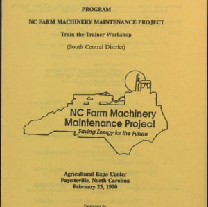 Program NC Farm Machinery Maintenance Project Train-the-Trainer Workshop (South Central District)