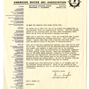 Letter from American Water Ski Association