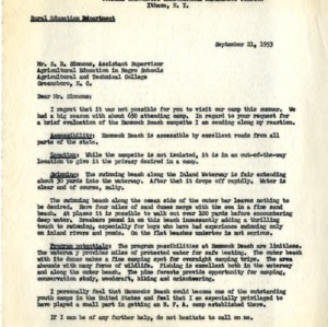 Letter from Dr. Harold Noakes to S.B. Simmons