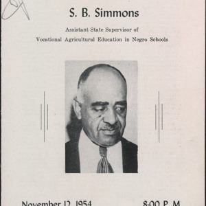 Testimonial Dinner Honoring S.B. Simmons