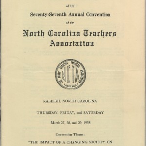 Program of the Seventy-Seventh Annual Convention of the North Carolina Teachers Association