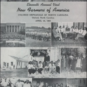 Eleventh Annual Visit New Farmers of America Colored Orphanage of North Carolina