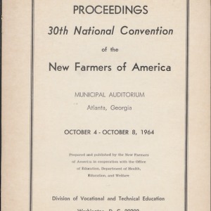 Proceedings 30th National Convention of the New Farmers of America