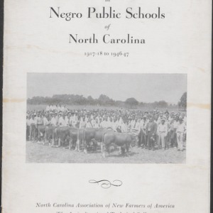 Vocational Agriculture in Negro Public Schools of North Carolina